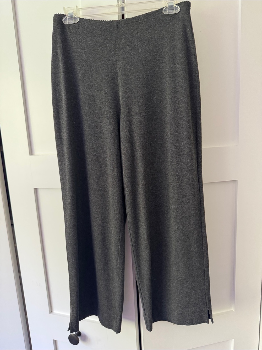 J. Jill Gray Knit Capris Heather grey casual